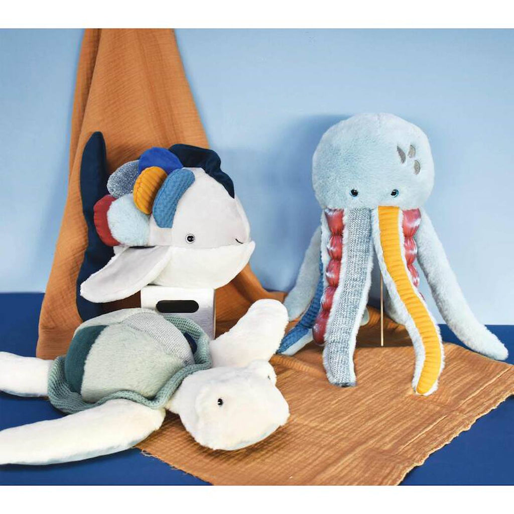 Peluche méduse bleu