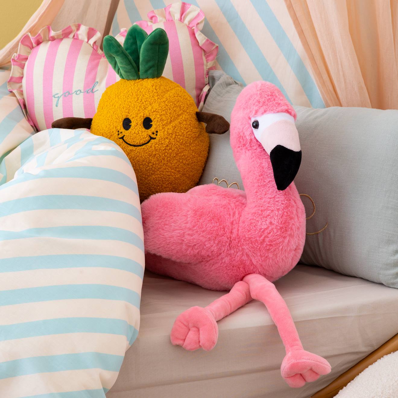 Peluche - mingo rose