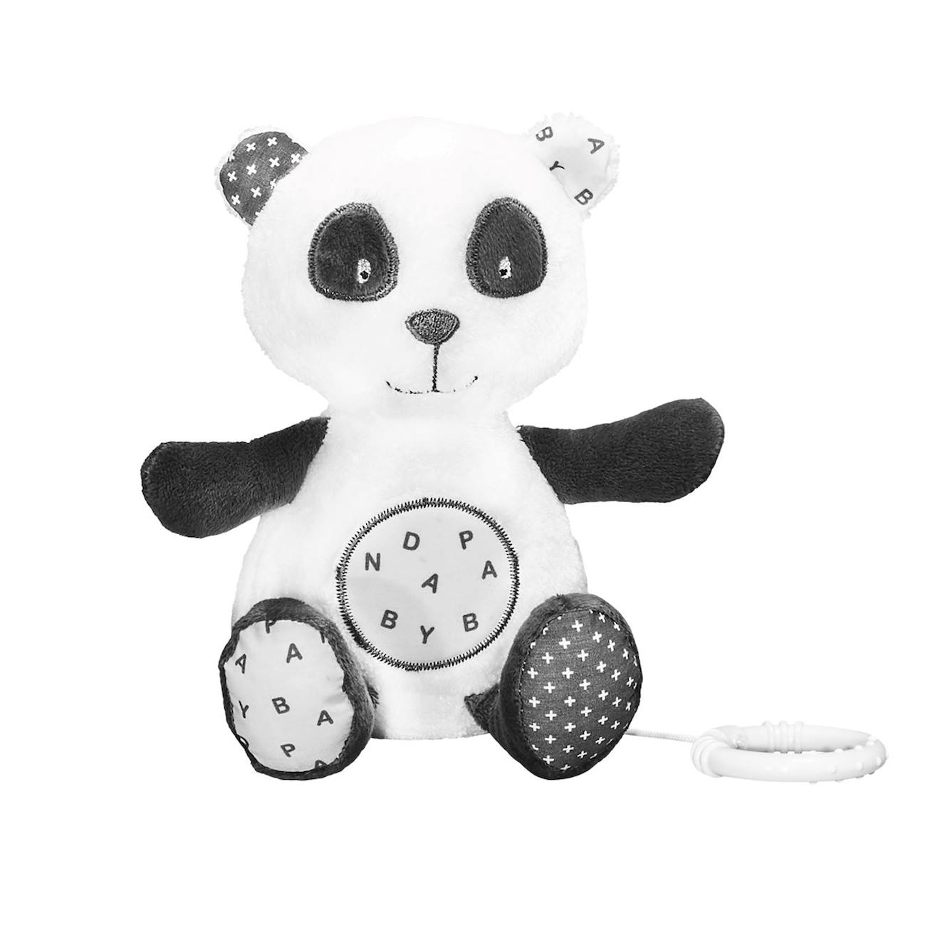 Peluche mini musical en velours - chao chao gris