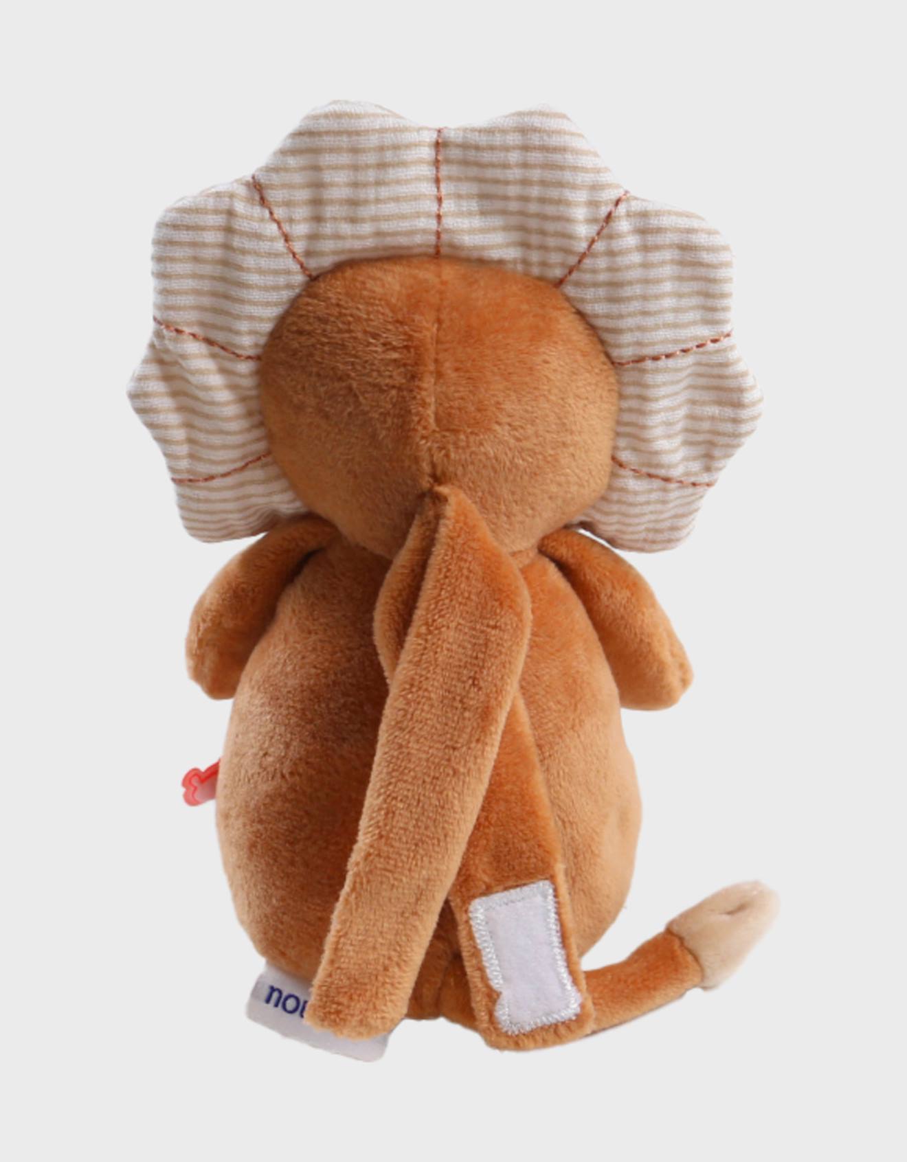 Peluche mini-musicale babou en veloudoux marron