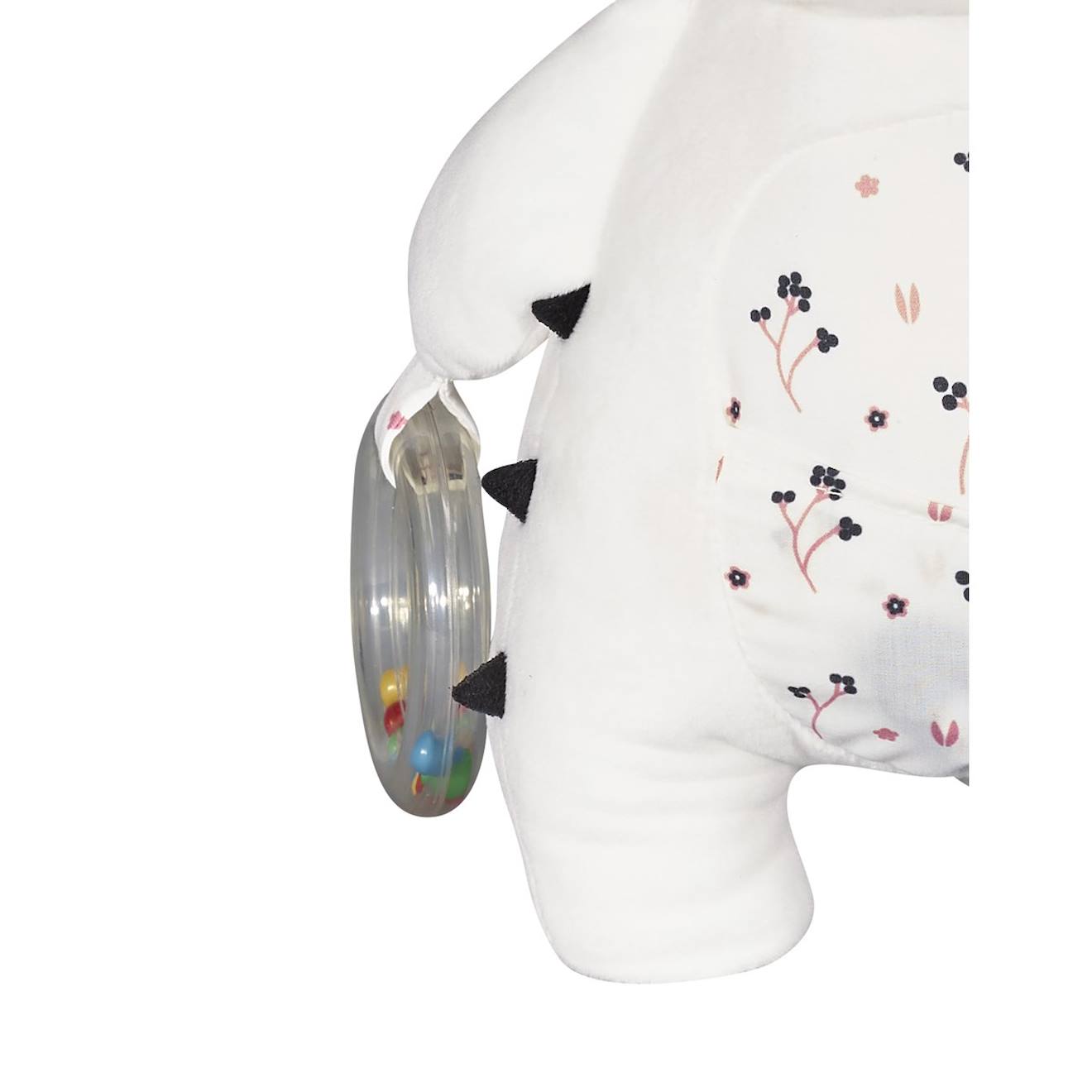 Peluche multi activités en polyester - chapaillettes blanc