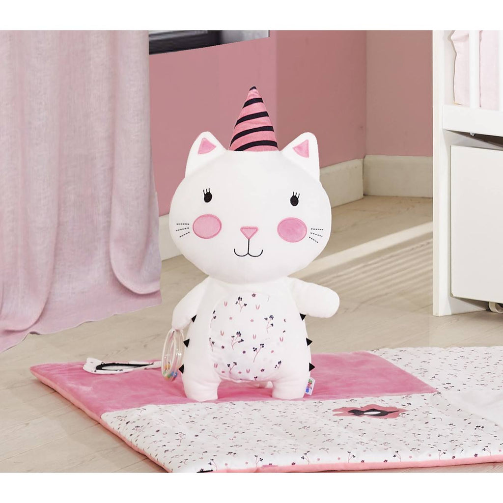 Peluche multi activités en polyester - chapaillettes blanc