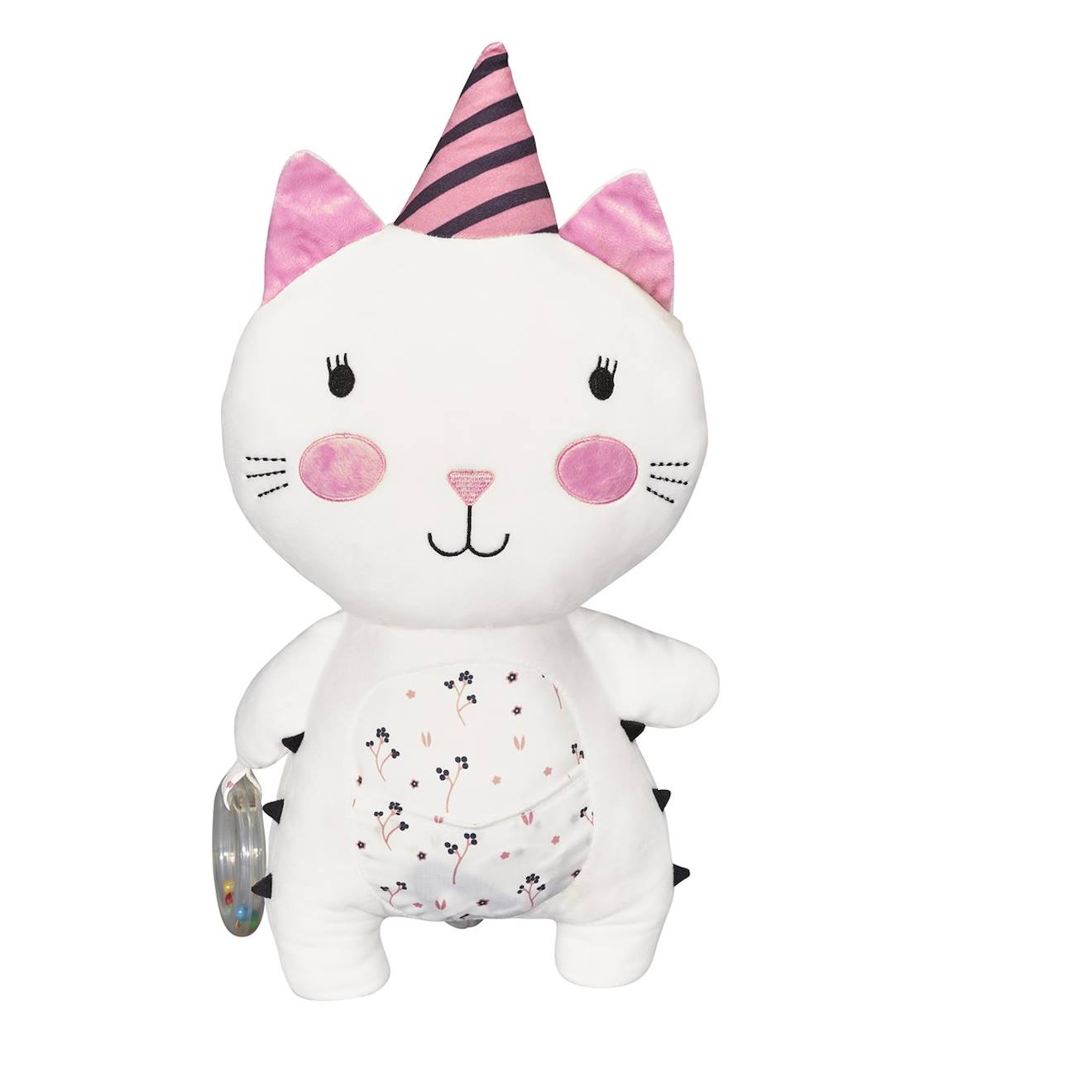Peluche multi activités en polyester - chapaillettes blanc