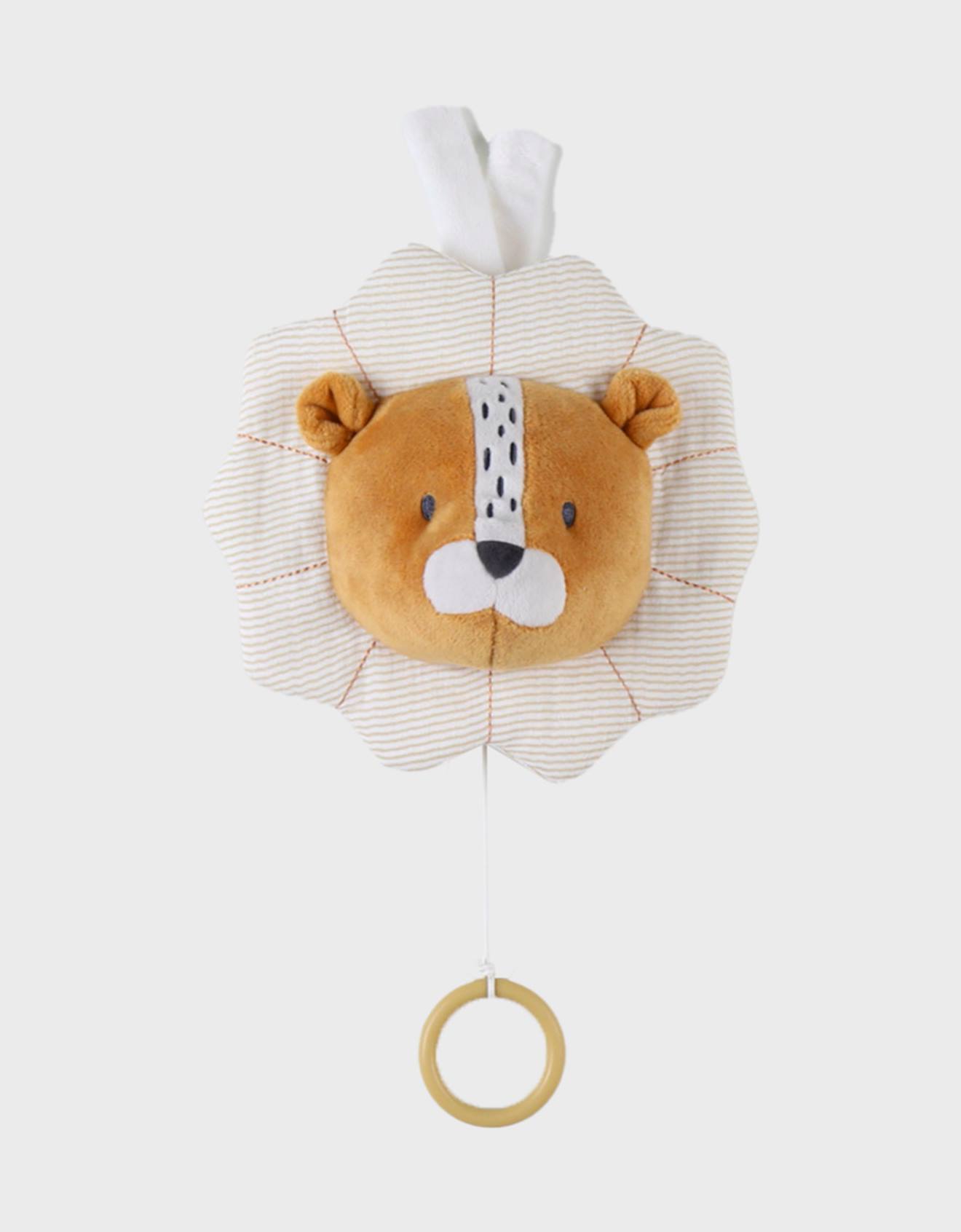 Peluche musicale babou en veloudoux marron
