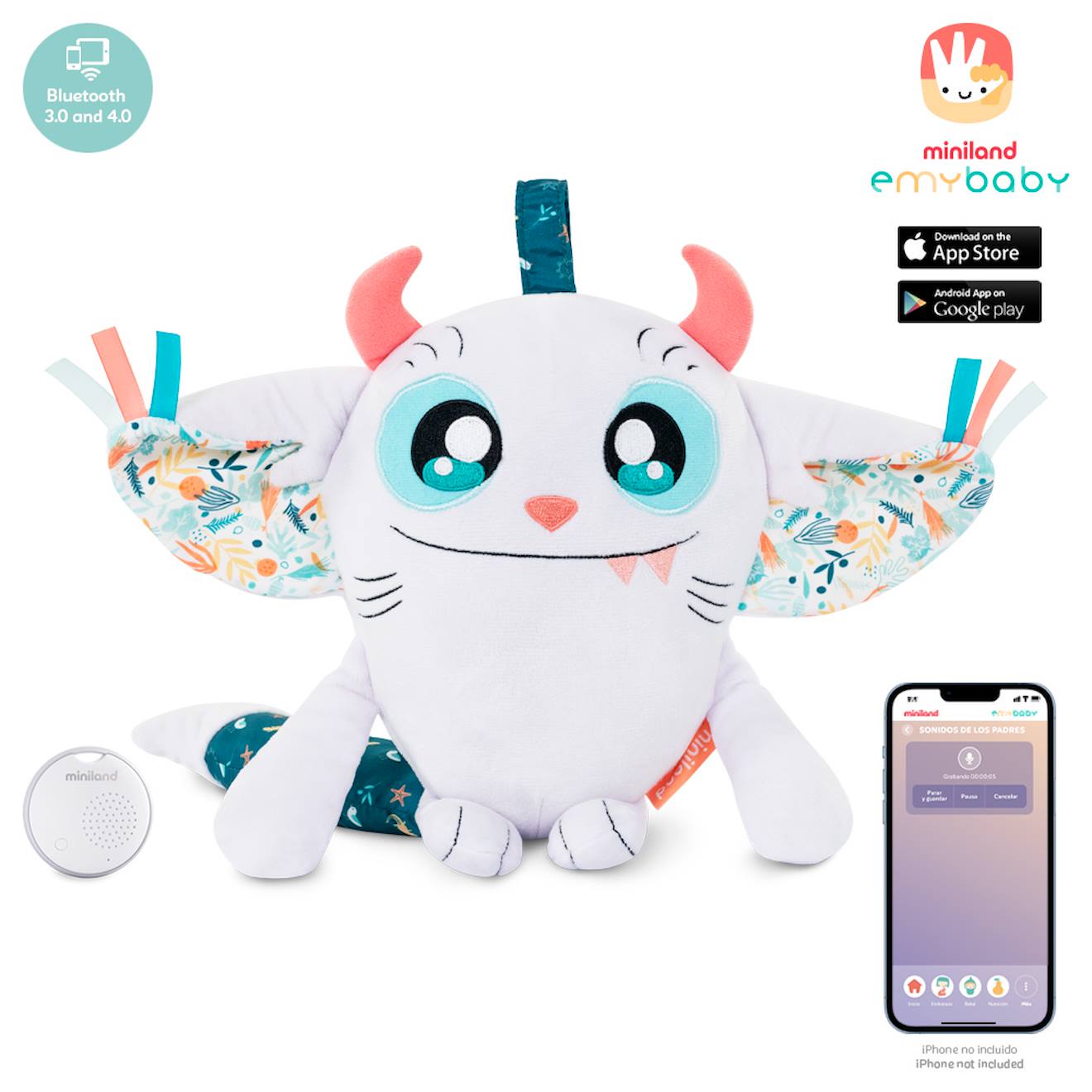 Peluche musicale Bluetooth singing buddy blanc