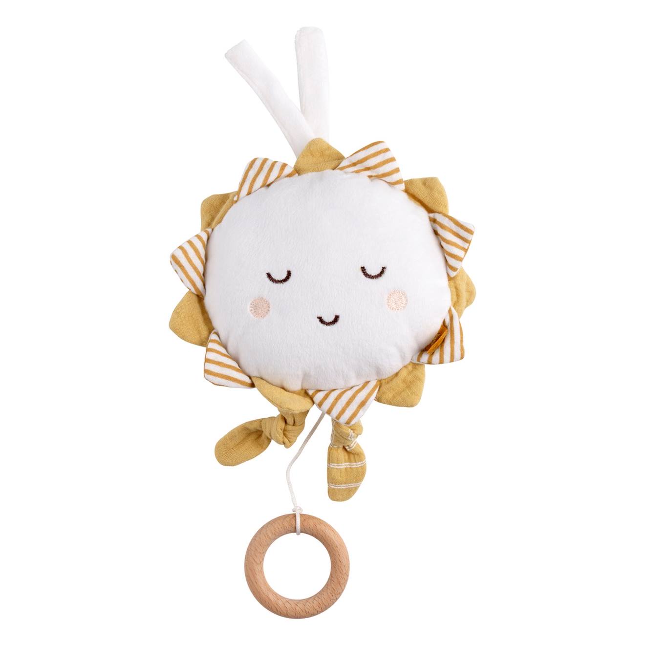 Peluche musicale en coton - sunlight blanc
