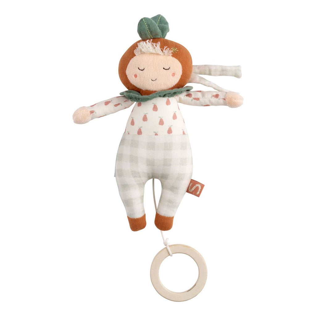 Peluche musicale jardinier en coton - botanica vert