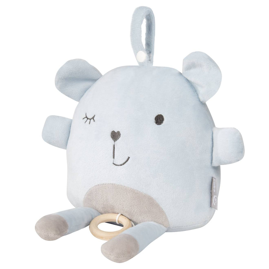 Peluche musicale lapin à suspendre - mélodie apaisante bleu clair / ourson