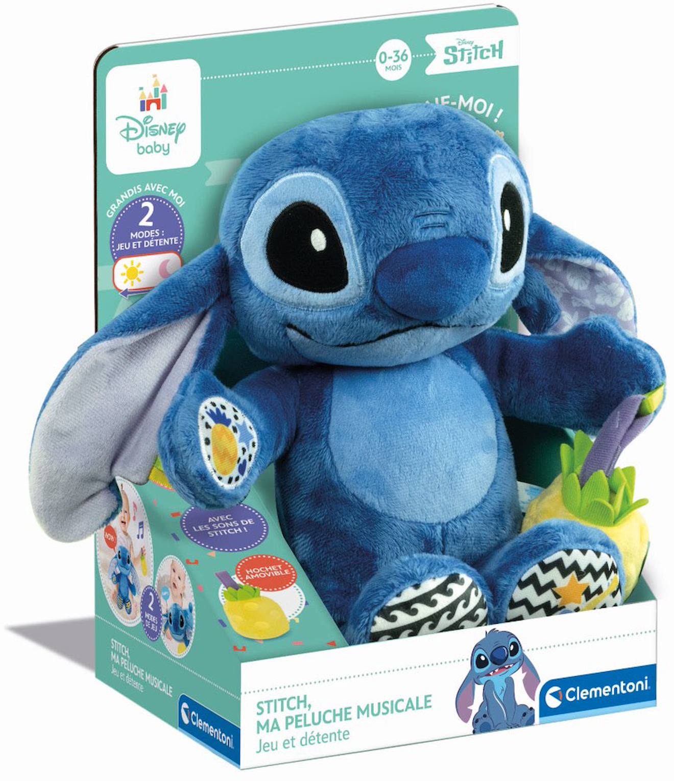 Peluche musicale Stitch bleu