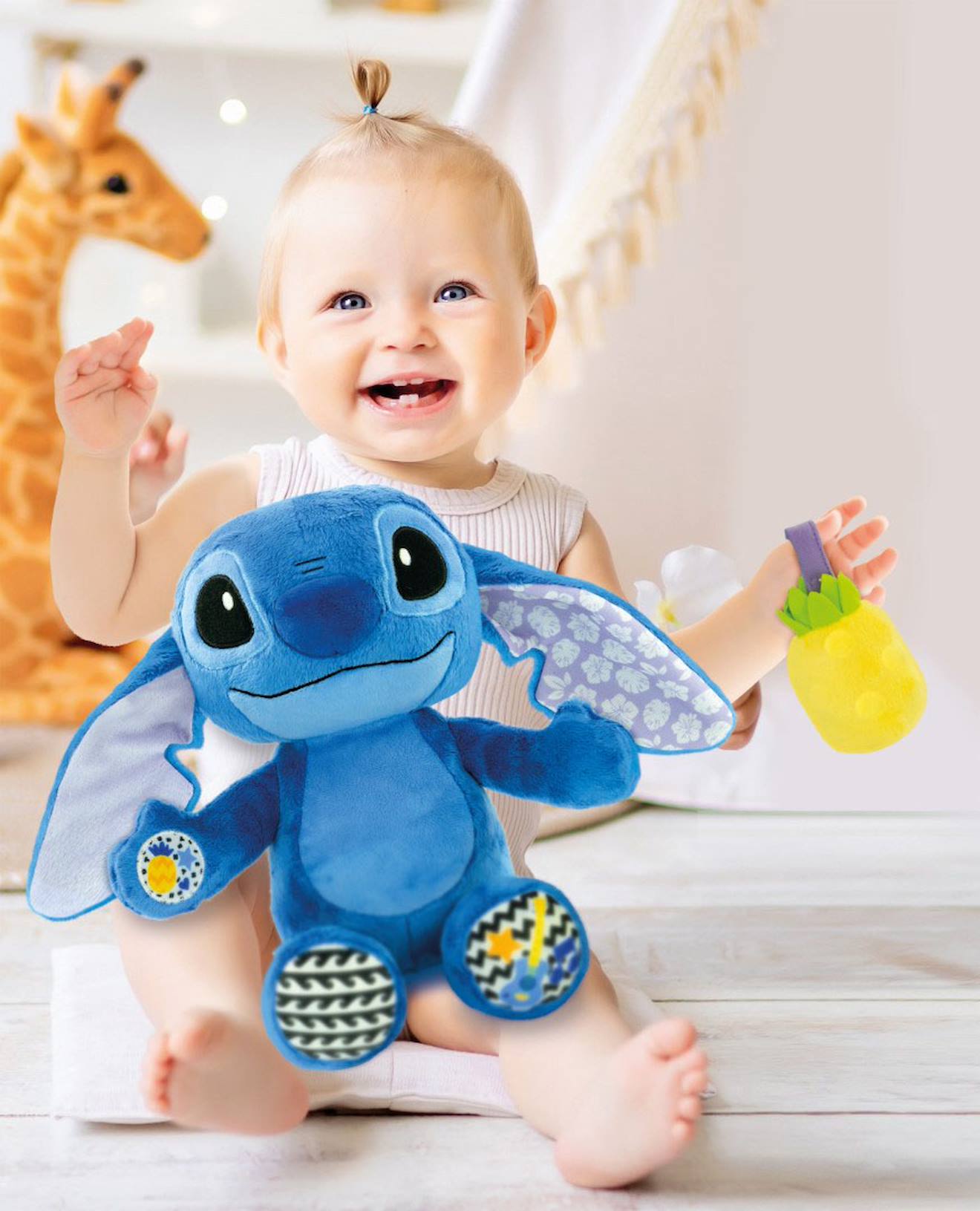 Peluche musicale Stitch bleu