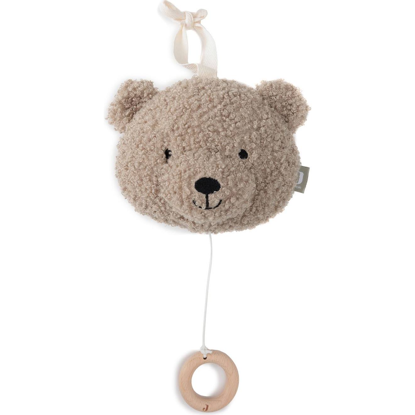 Peluche musicale teddy bear naturel gris