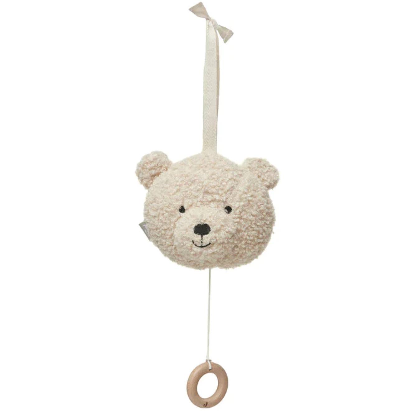 Peluche musicale teddy bear naturel ecru