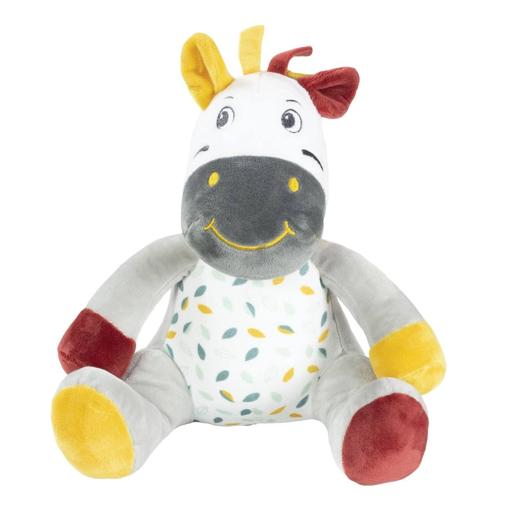 Peluche musicale zèbre multicolore