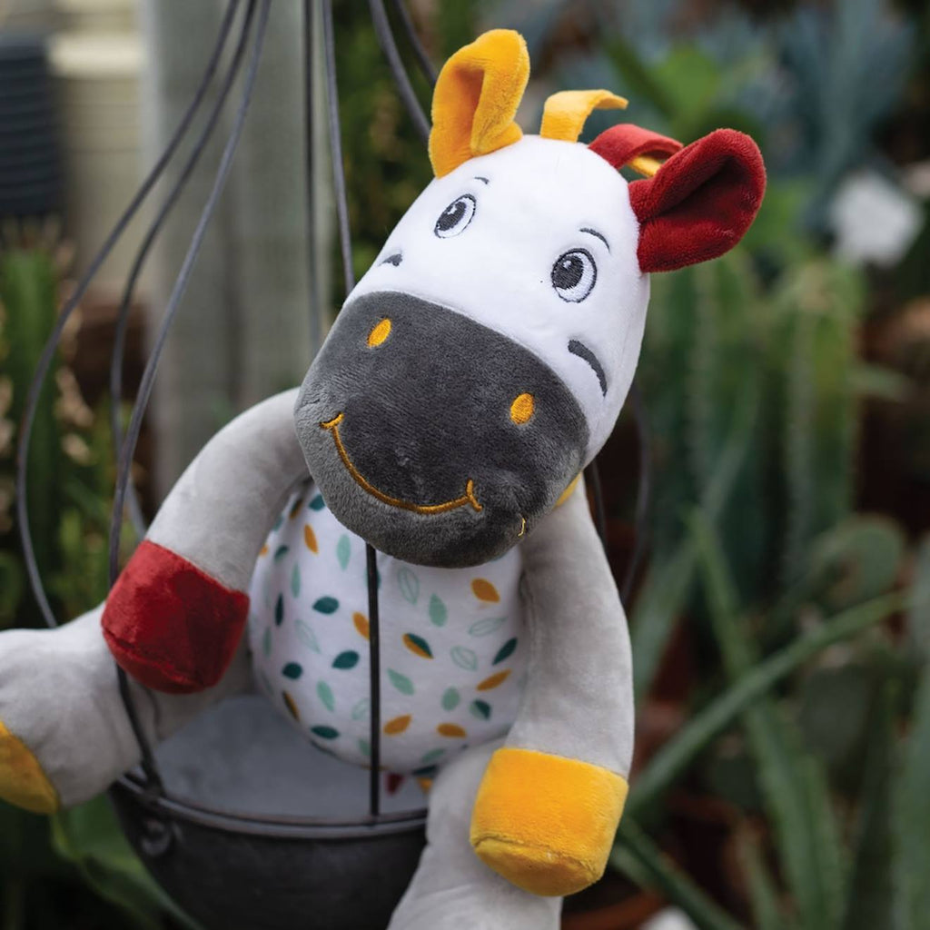 Peluche musicale zèbre multicolore
