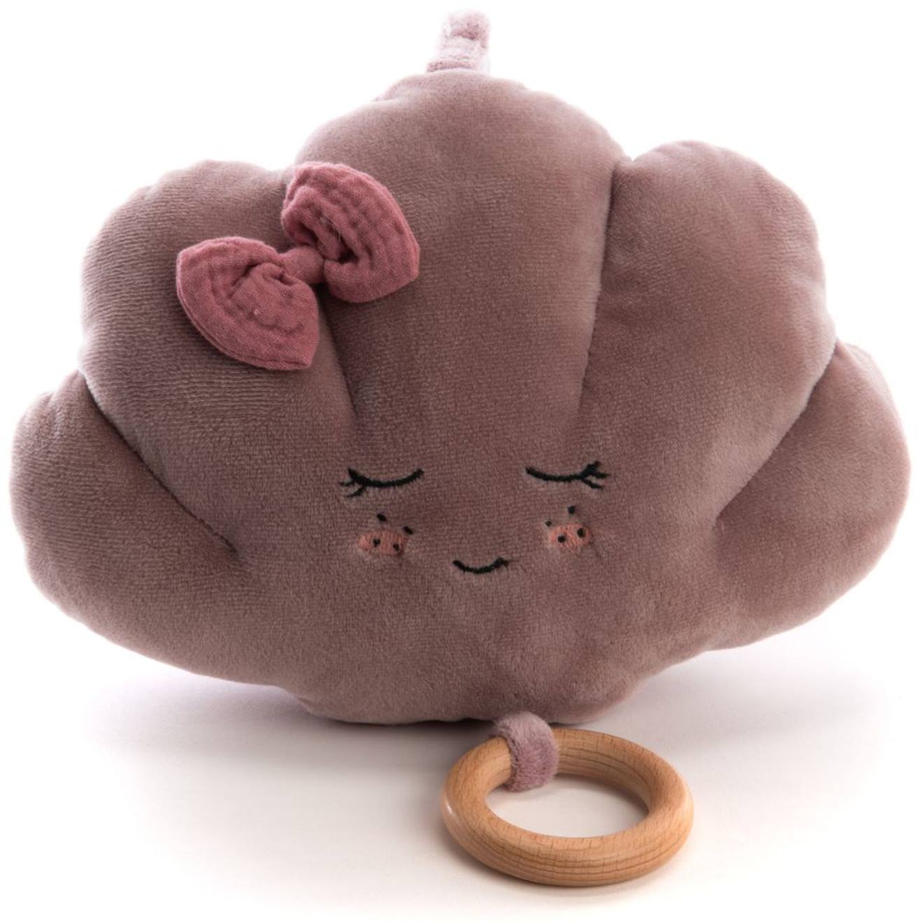 Peluche musicale violet, rose, noir