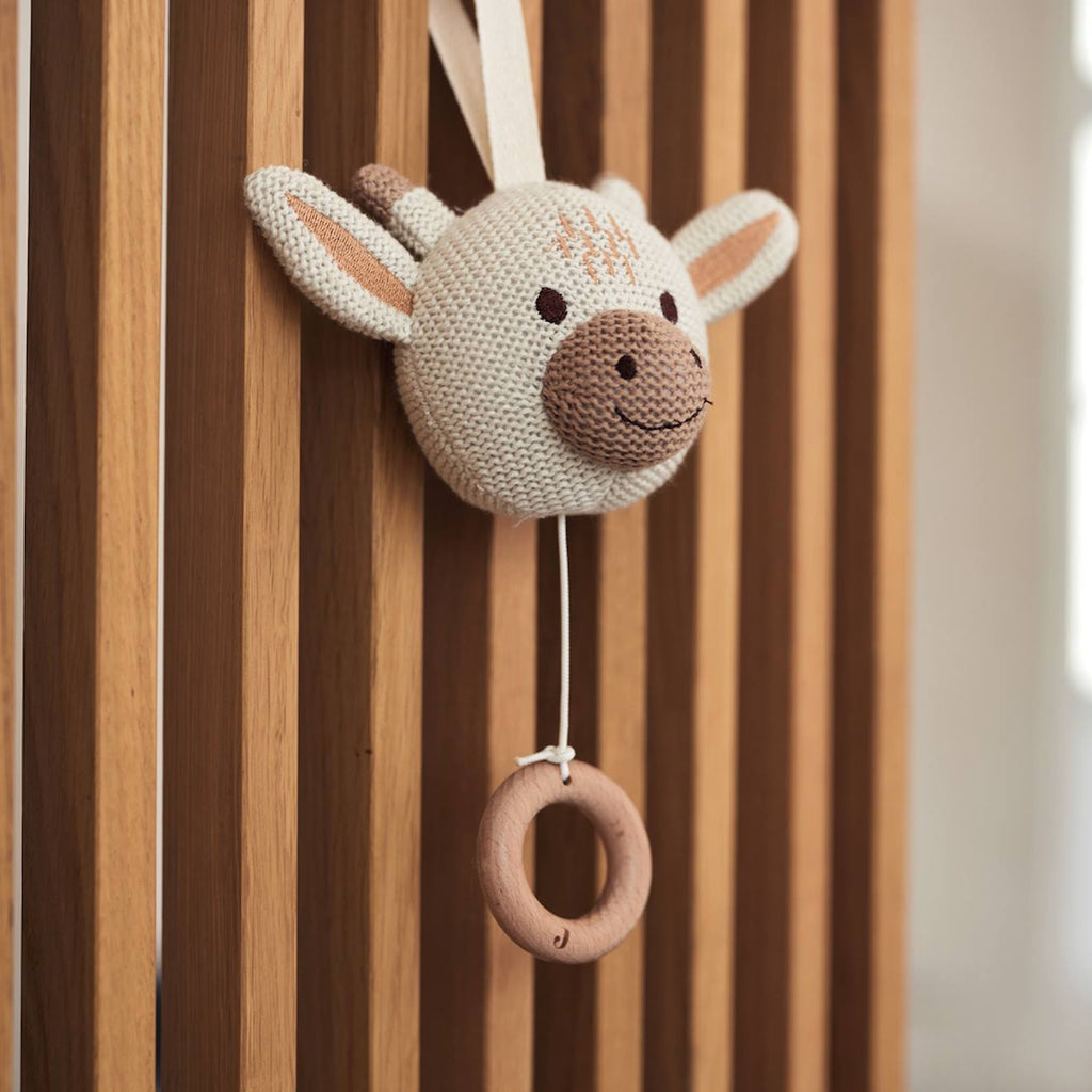 Peluche musicale blanc, marron