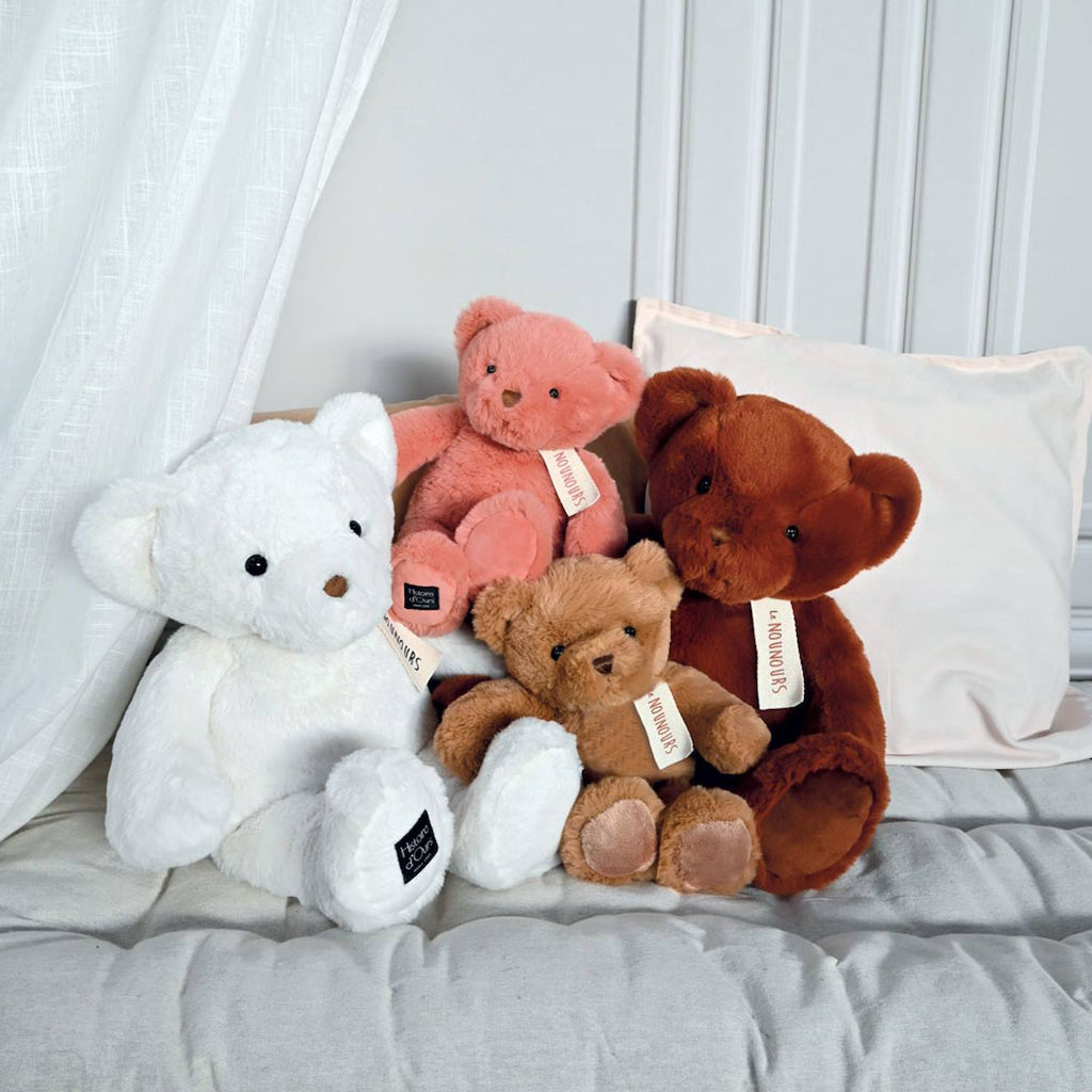 Peluche nounours 28 cm rose