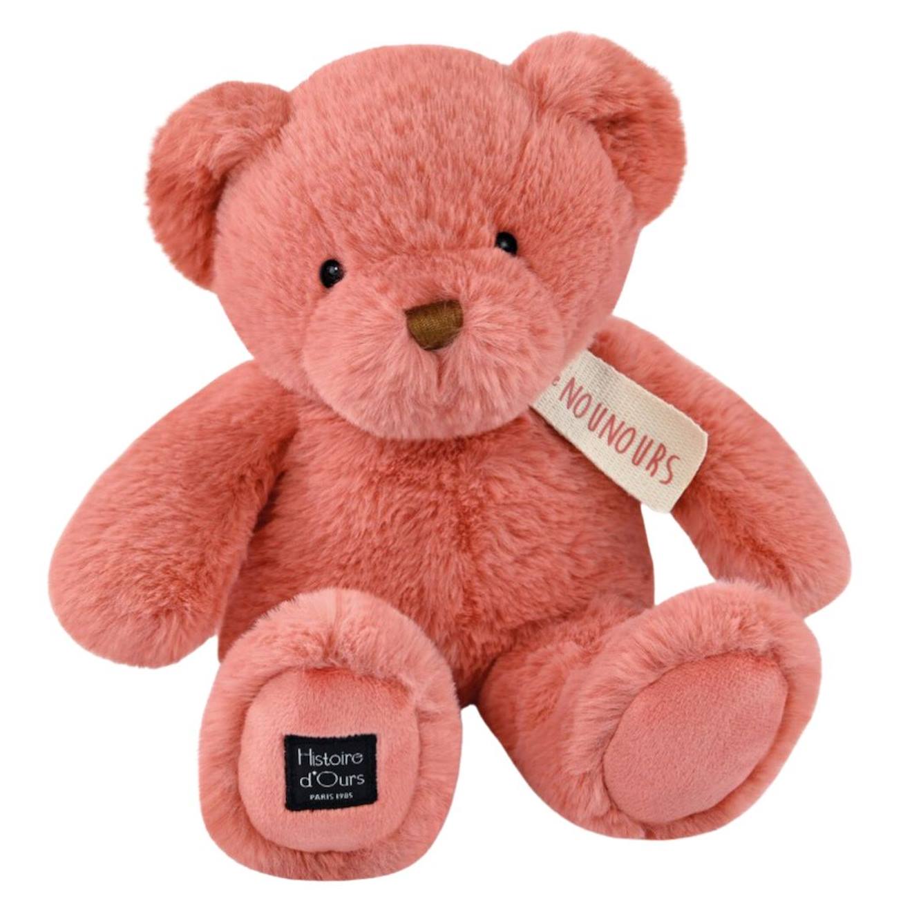 Peluche nounours 28 cm rose