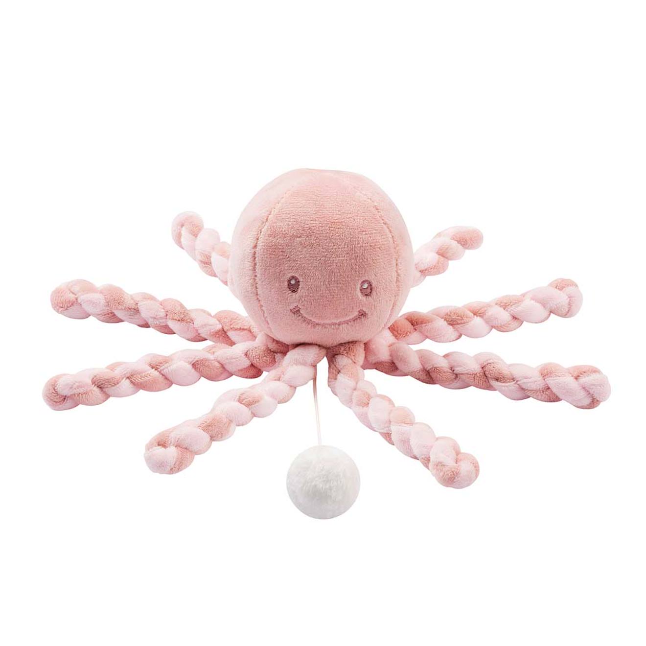 Peluche octopus poulpe musical rose