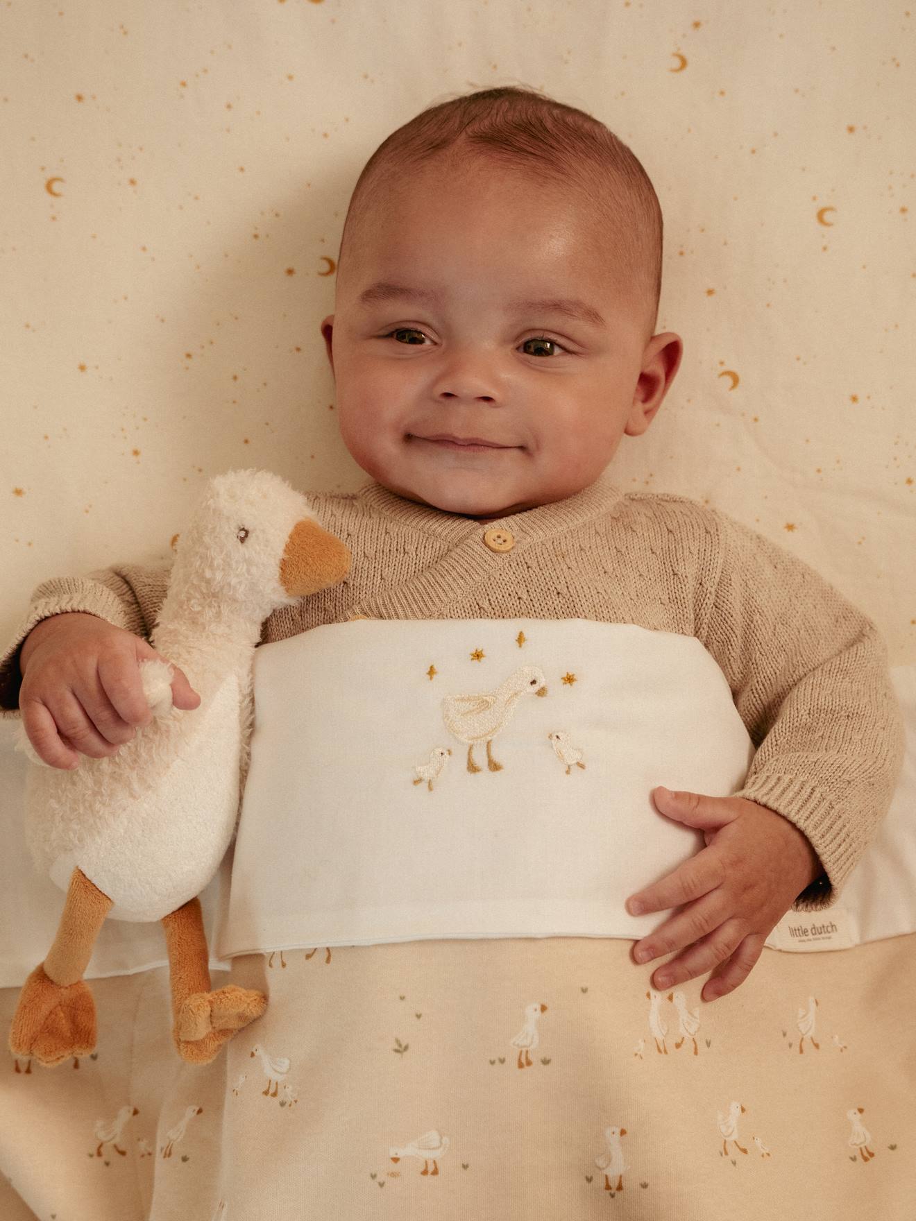 Peluche oie newborn - blanc