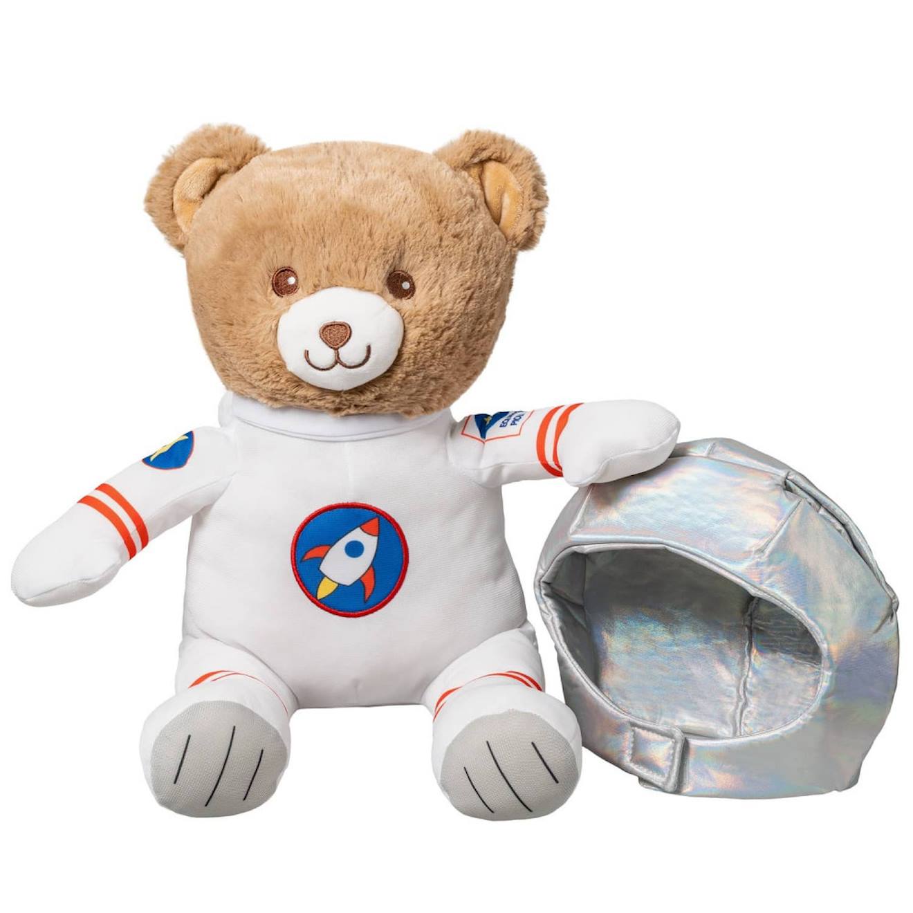 Peluche ours astronaute- gaston astronaute - 40 cm blanc