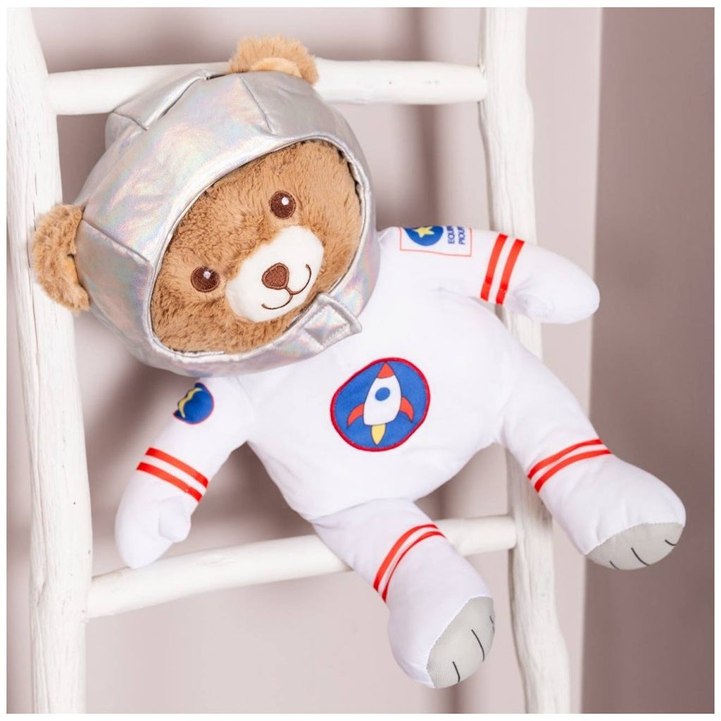 Peluche ours astronaute- gaston astronaute - 40 cm blanc