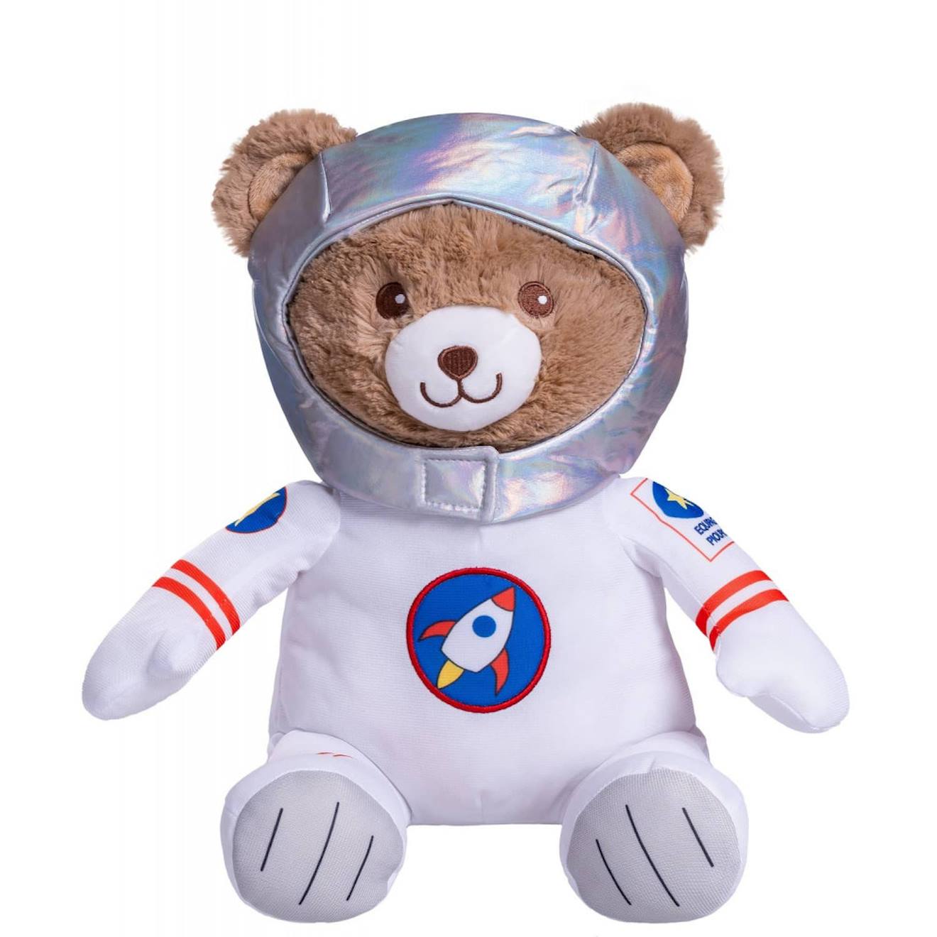Peluche ours astronaute- gaston astronaute - 40 cm blanc