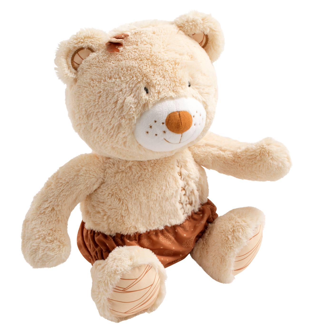 Peluche ours avec détails brodés - orsino beige