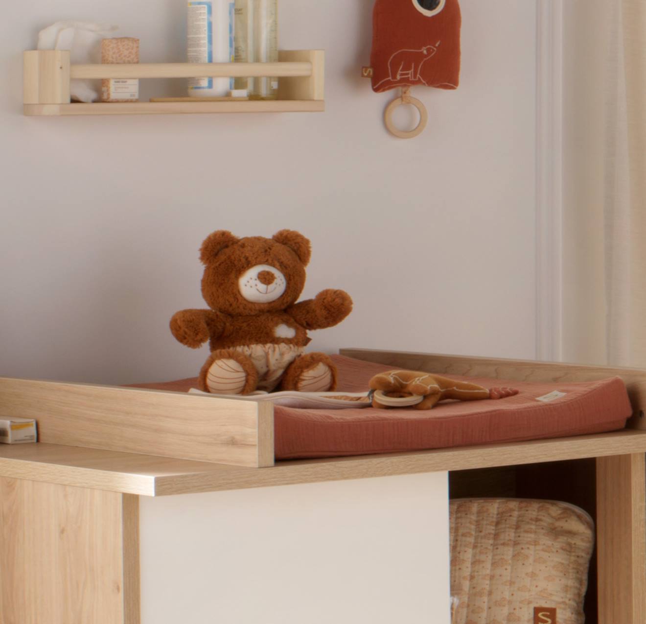 Peluche ours avec détails brodés - orsino marron