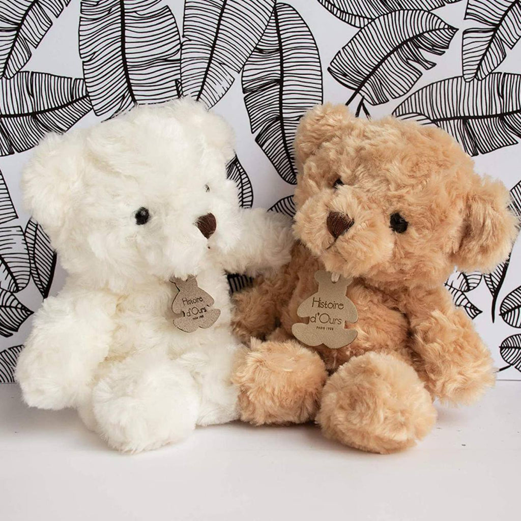 Peluche ours câlin miel 21 cm beige