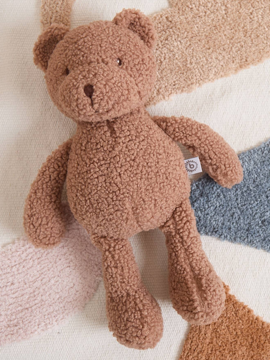 Peluche ours mika en bouclé - 37 cm ourson mika