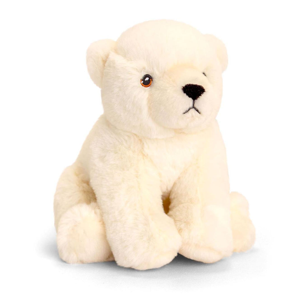 Peluche ours polaire 18cm 100% recyclée blanc