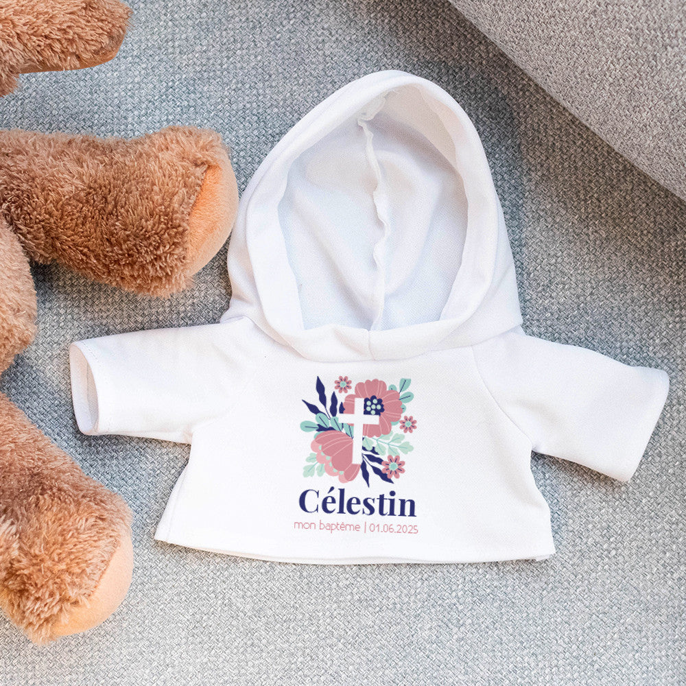 Peluche Ourson Baptême à Personnaliser - Ourson à Personnaliser