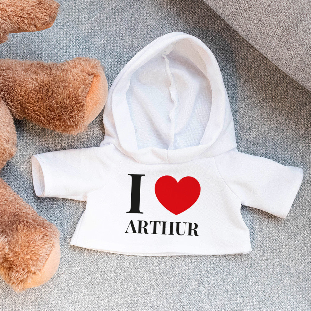 Peluche Ourson I Love à Personnaliser - Ourson à Personnaliser