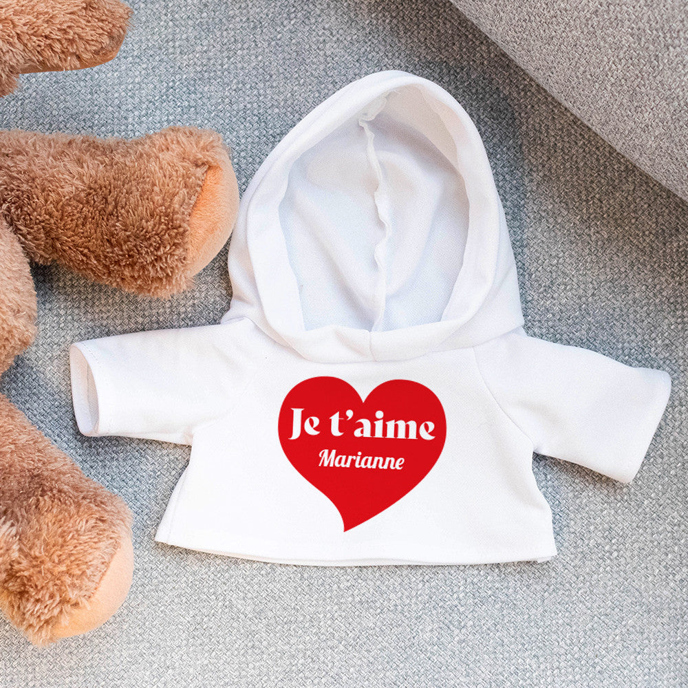 Peluche Ourson Je t'Aime à Personnaliser - Ourson à Personnaliser