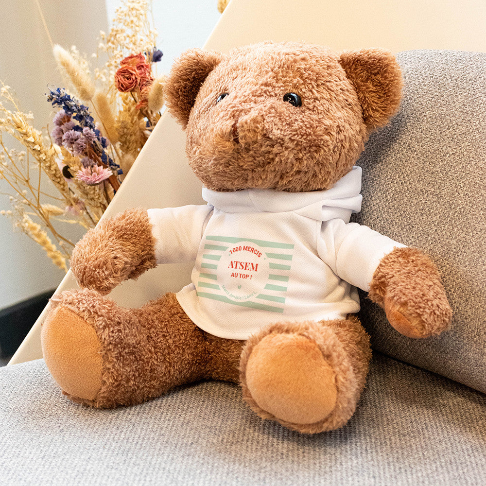 Peluche Ourson Maître.sse en Or à Personnaliser - Ourson à Personnaliser