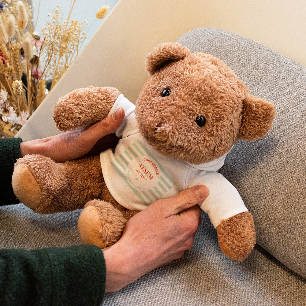 Peluche Ourson Maître.sse en Or à Personnaliser - Ourson à Personnaliser