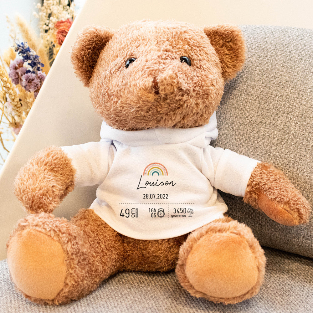 Peluche Ourson Naissance à Personnaliser - Ourson à Personnaliser
