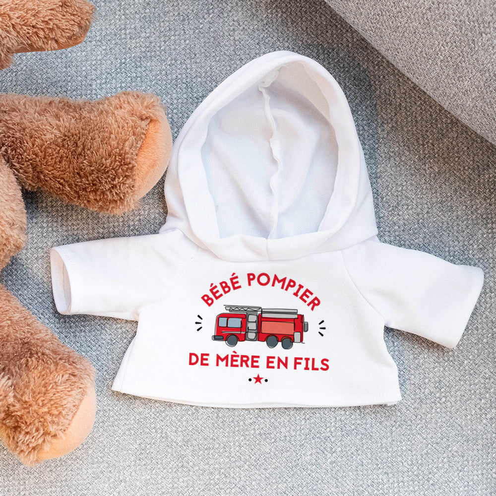 Peluche Ourson Pompier à Personnaliser - Ourson à Personnaliser