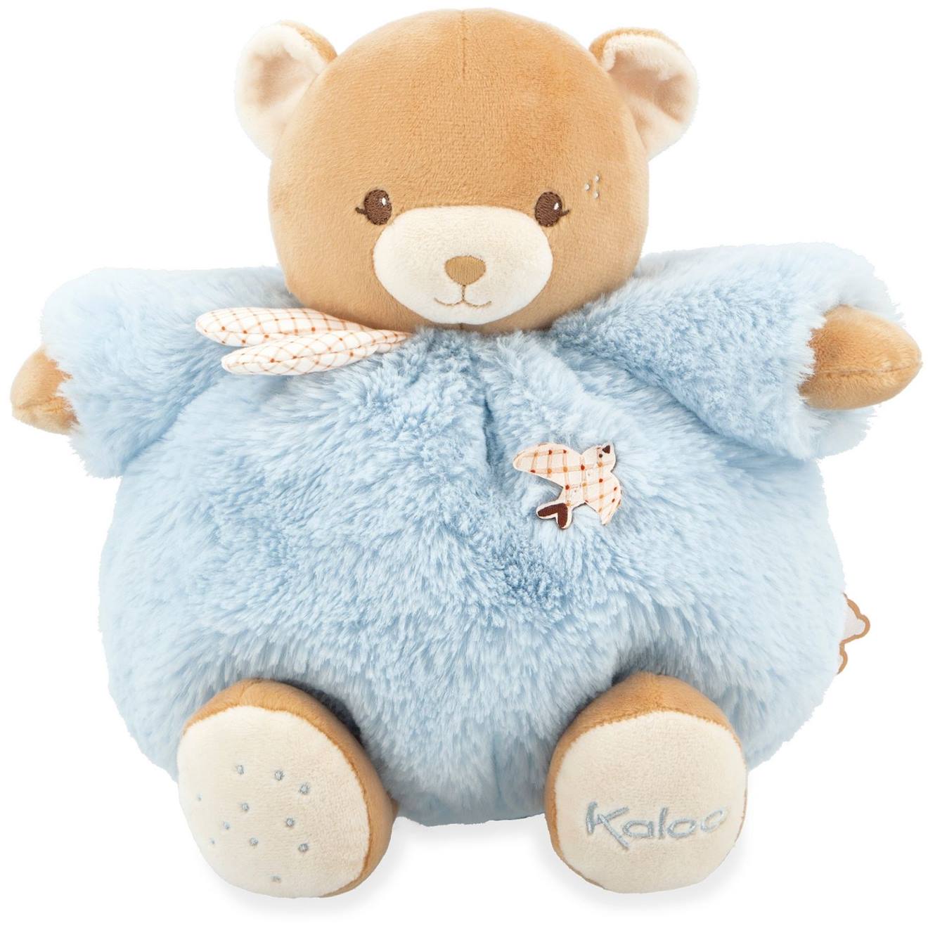 Peluche patapouf bleu, beige, blanc