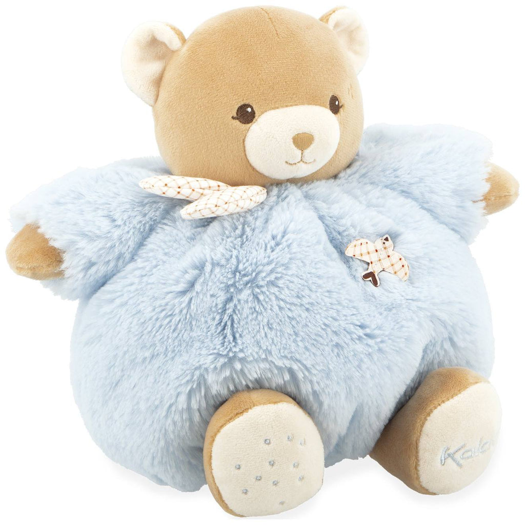 Peluche patapouf bleu, beige, blanc