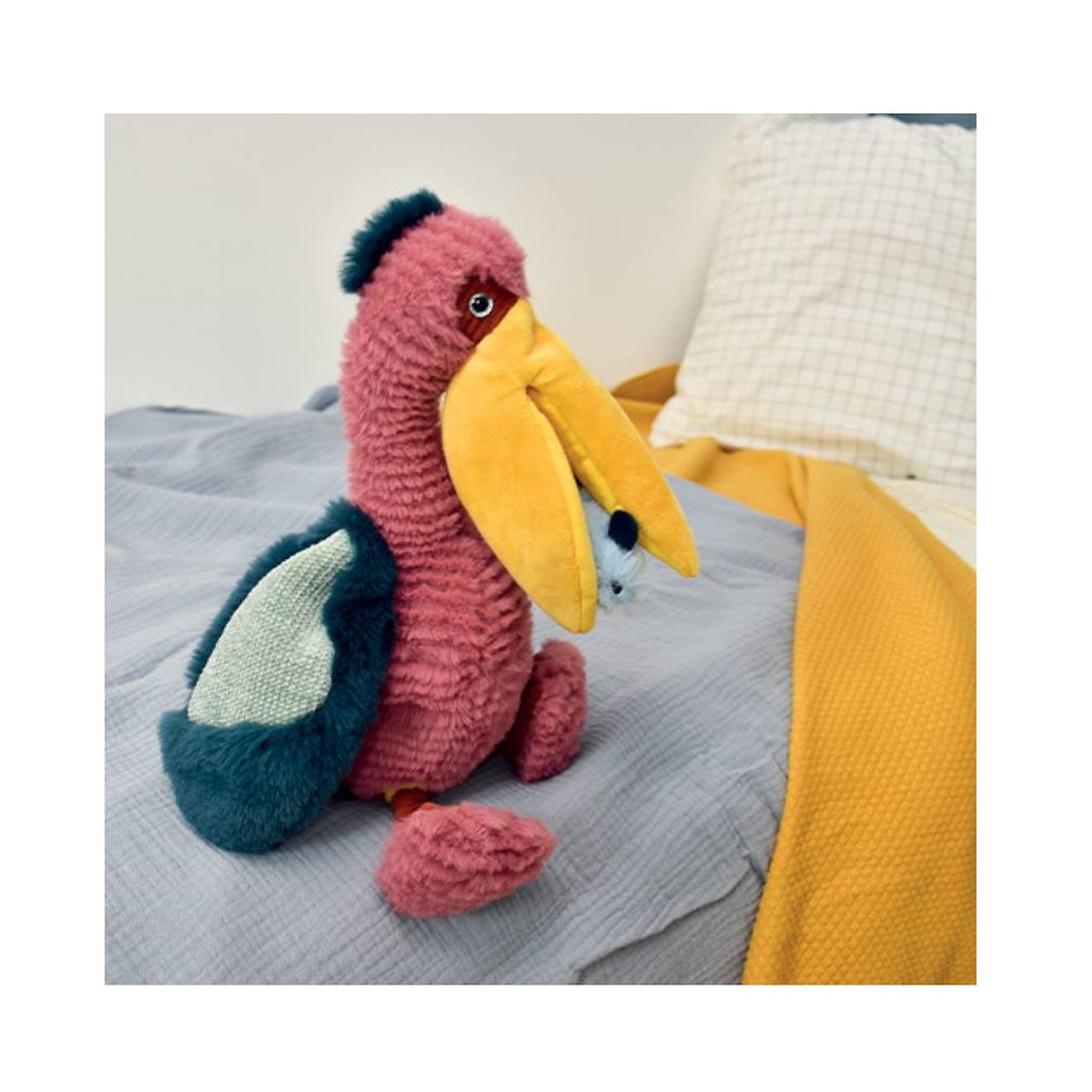 Peluche pélican rose