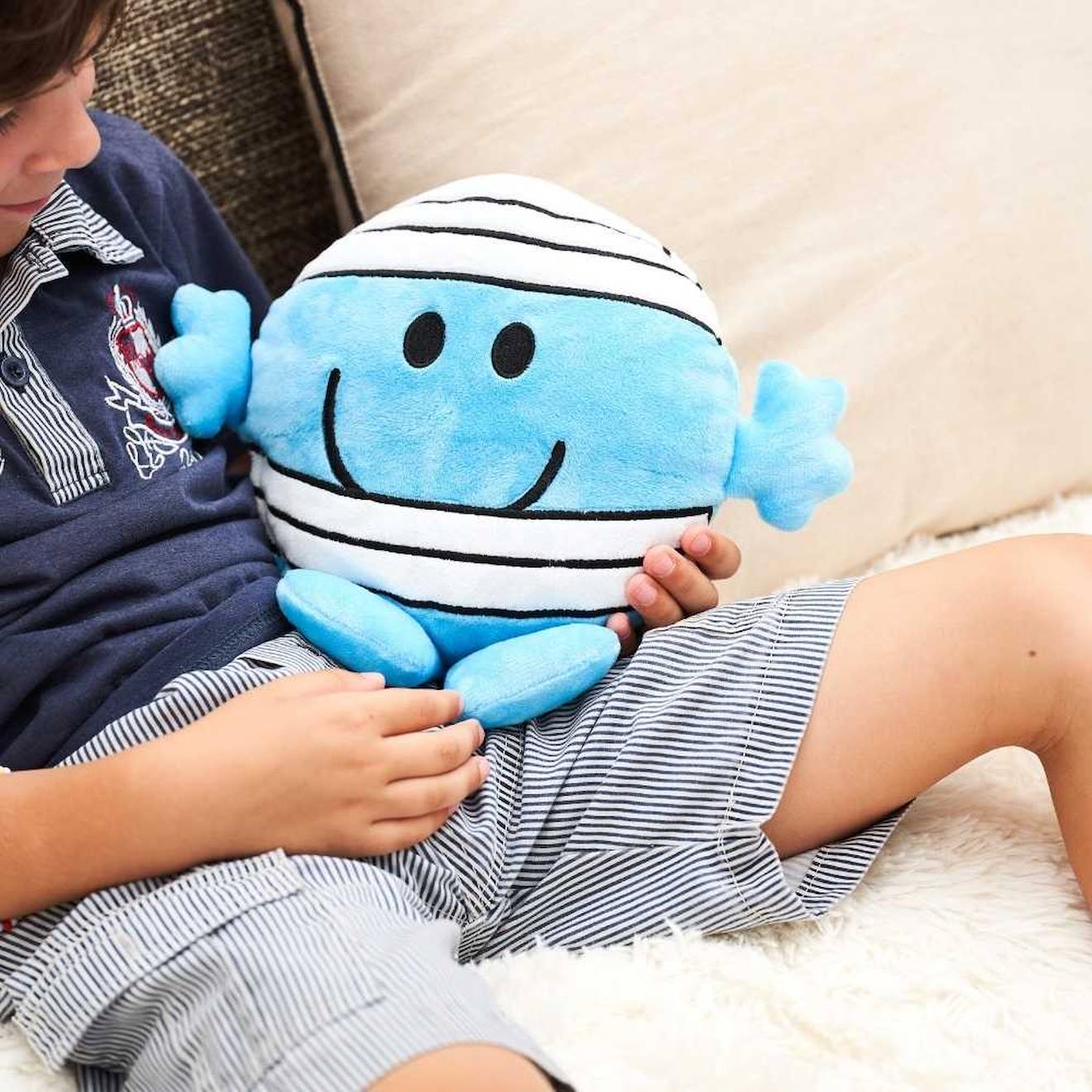 Peluche peluche bouillotte monsieur malchance marron