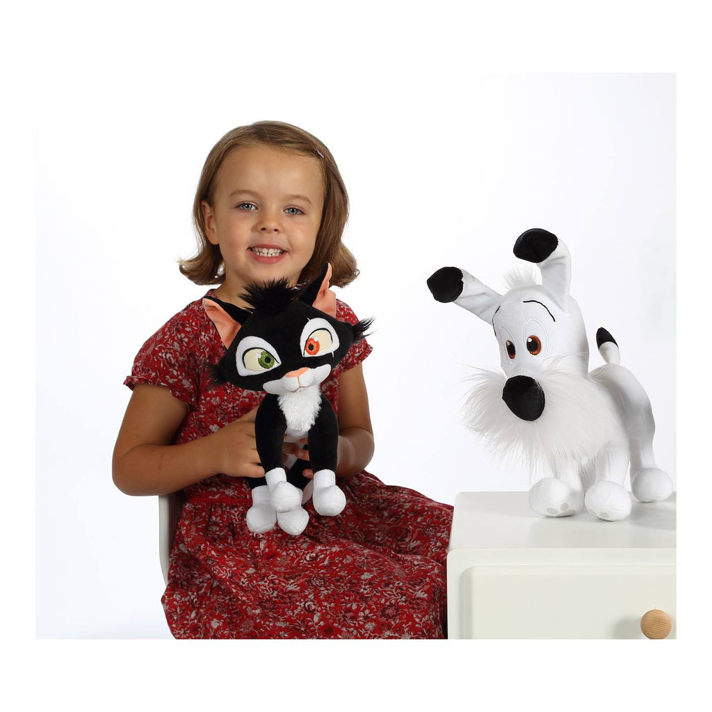 Peluche - peluche chien idéfix - idéfix et les irréductibles 25 cm blanc
