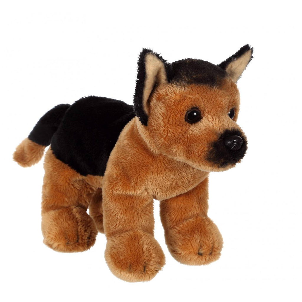 Peluche - peluche floppipup berger allemand - 22 cm marron
