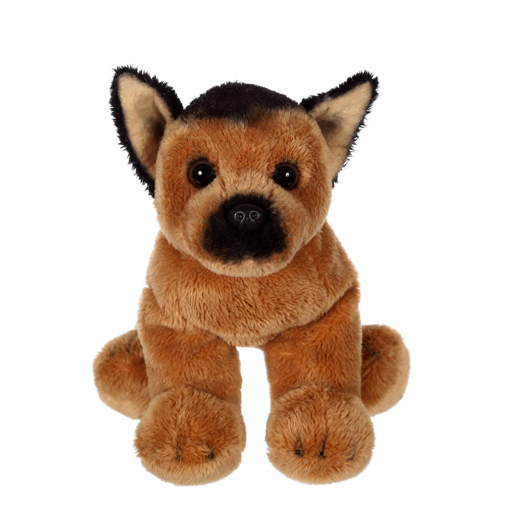 Peluche - peluche floppipup berger allemand - 22 cm marron