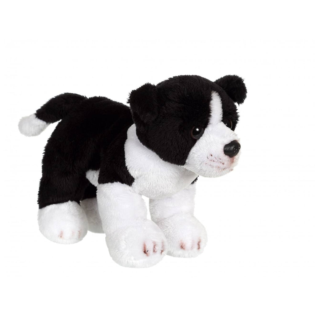 Peluche - peluche floppipup border collie - 22 cm noir