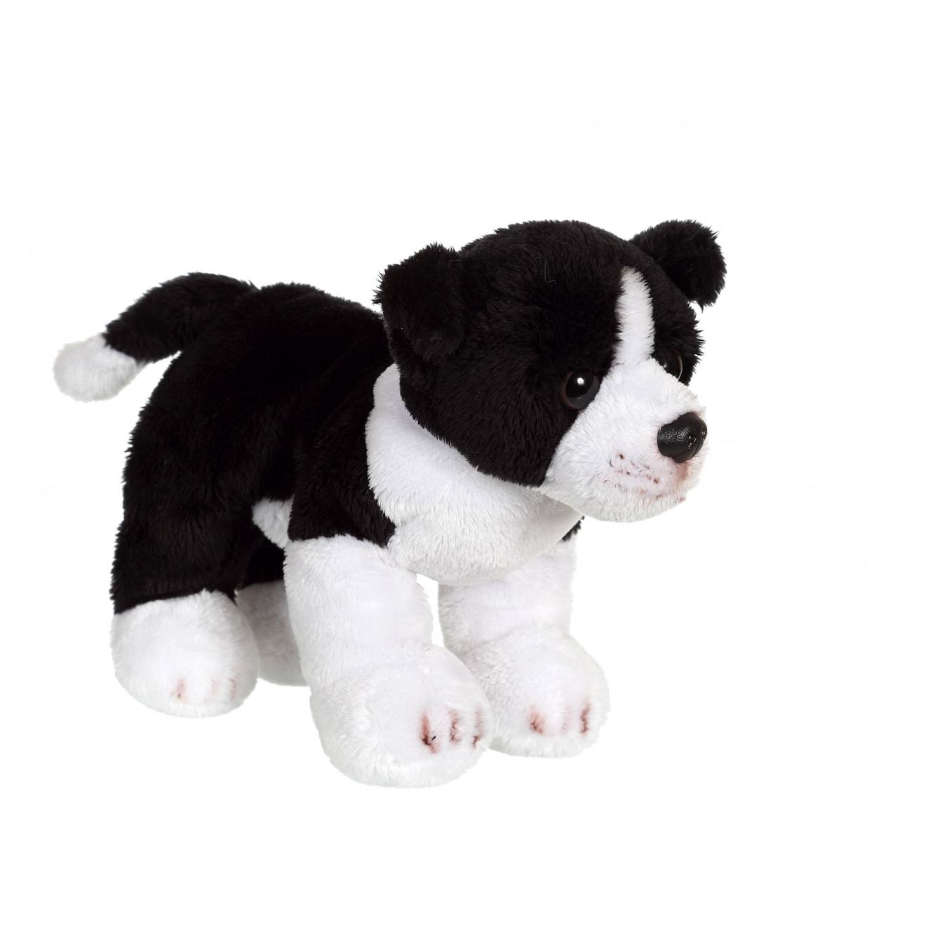 Peluche - peluche floppipup border collie - 22 cm noir