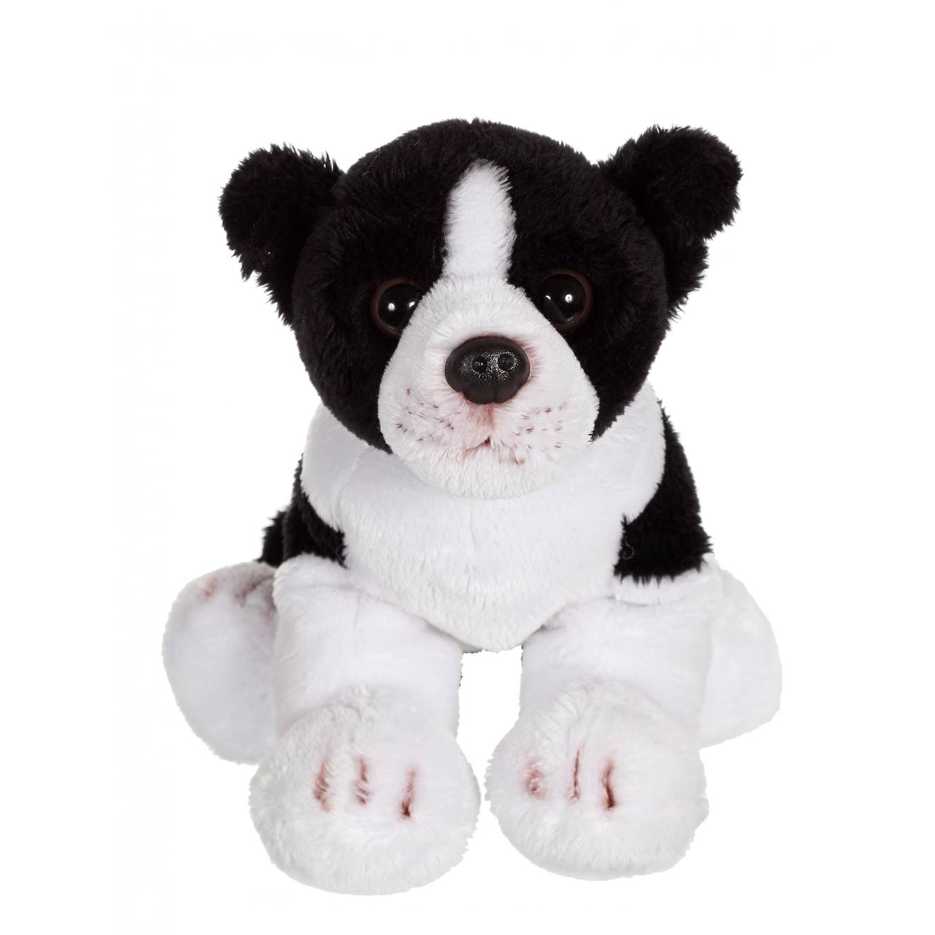 Peluche - peluche floppipup border collie - 22 cm noir