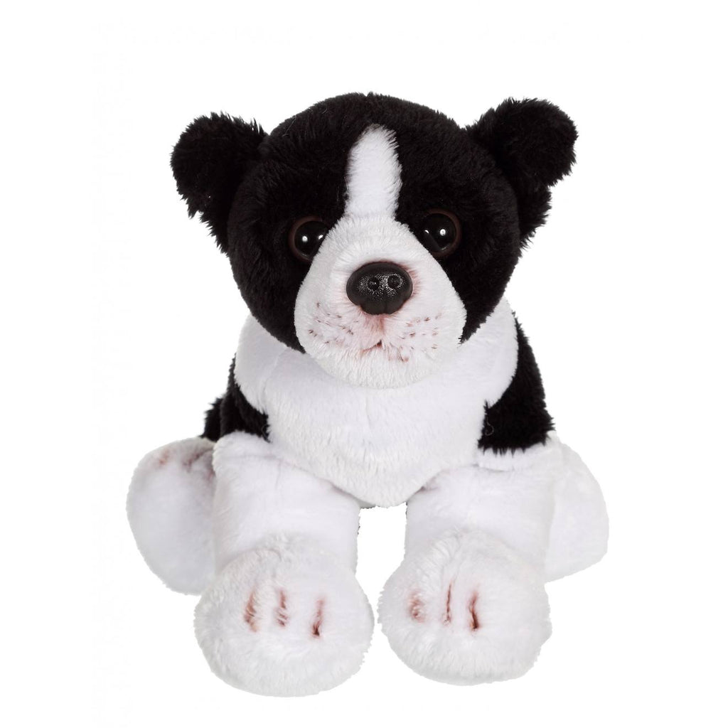 Peluche - peluche floppipup border collie - 22 cm noir